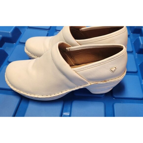 Nurse Mates Womens Shoes Sz 8M Halle Slip On Leather Clog Slip Resistant Sole - Picture 3 of 9